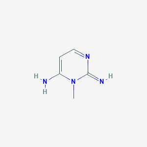 molecular formula C5H8N4 B13109496 2-Imino-3-methylpyrimidin-4-amine 