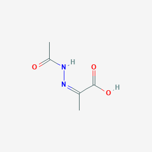 molecular formula C5H8N2O3 B13109503 (2Z)-2-(acetylhydrazinylidene)propanoic acid CAS No. 64096-81-7