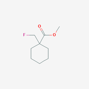 molecular formula C9H15FO2 B13109517 Methyl 1-(fluoromethyl)cyclohexane-1-carboxylate 