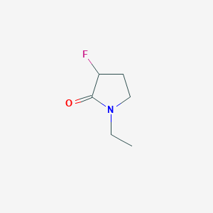 molecular formula C6H10FNO B13109520 1-Ethyl-3-fluoropyrrolidin-2-one 