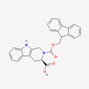 molecular formula C27H22N2O4 B1310954 (R)-2-(((9H-芴-9-基)甲氧基)羰基)-2,3,4,9-四氢-1H-吡啶并[3,4-b]吲哚-3-甲酸 CAS No. 268731-07-3