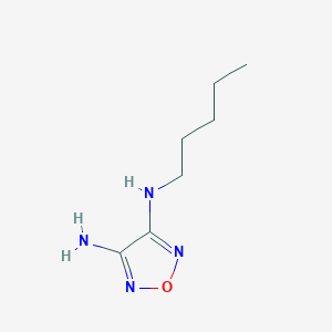 molecular formula C7H14N4O B13109599 N3-Pentyl-1,2,5-oxadiazole-3,4-diamine 