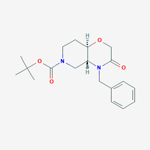 tert-butyl (4aR,8aR)-4-benzyl-3-oxo-5,7,8,8a-tetrahydro-4aH-pyrido[4,3-b][1,4]oxazine-6-carboxylate