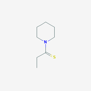 molecular formula C8H15NS B13109613 1-(Piperidin-1-yl)propane-1-thione CAS No. 5309-95-5