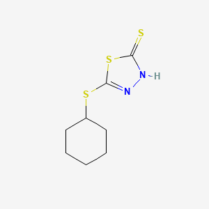 5-Cyclohexylsulfanyl-[1,3,4]thiadiazole-2-thiol