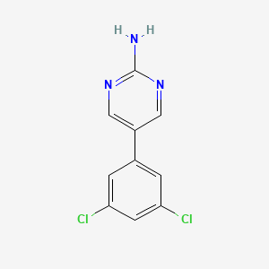 molecular formula C10H7Cl2N3 B13109660 5-(3,5-Dichlorophenyl)pyrimidin-2-amine 