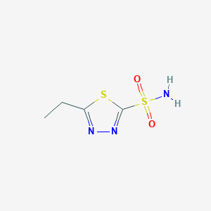 molecular formula C4H7N3O2S2 B13109705 5-Ethyl-1,3,4-thiadiazole-2-sulfonamide CAS No. 66464-91-3