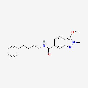 molecular formula C20H23N3O2 B13109742 2H-Indazole-6-carboxamide, 3-methoxy-2-methyl-N-(4-phenylbutyl)- CAS No. 919107-47-4