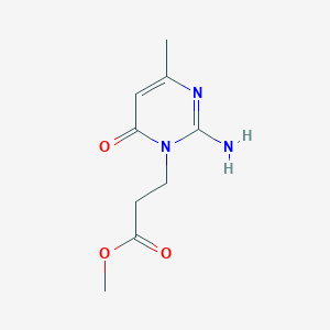 molecular formula C9H13N3O3 B13109763 Methyl 3-(2-amino-4-methyl-6-oxopyrimidin-1(6H)-yl)propanoate 