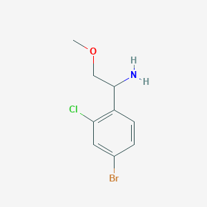 molecular formula C9H11BrClNO B13109774 1-(4-Bromo-2-chlorophenyl)-2-methoxyethan-1-amine hydrochloride 