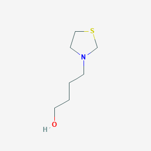 molecular formula C7H15NOS B13109782 4-(1,3-Thiazolidin-3-yl)butan-1-ol CAS No. 759397-83-6