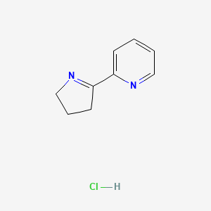 molecular formula C9H11ClN2 B13109788 2-(3,4-Dihydro-2H-pyrrol-5-yl)pyridine hydrochloride 