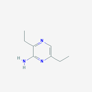 molecular formula C8H13N3 B13109796 3,6-Diethylpyrazin-2-amine CAS No. 74152-23-1