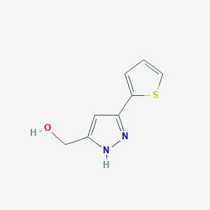 molecular formula C8H8N2OS B1310980 (5-噻吩-2-基-1H-吡唑-3-基)甲醇 CAS No. 852228-02-5