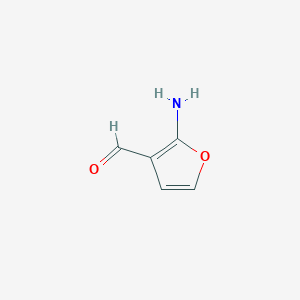 molecular formula C5H5NO2 B13109814 2-Aminofuran-3-carbaldehyde 