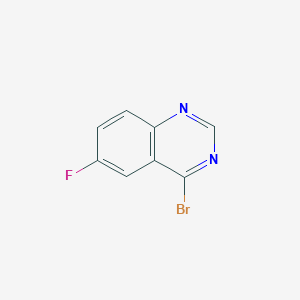 molecular formula C8H4BrFN2 B13109830 4-Bromo-6-fluoroquinazoline 