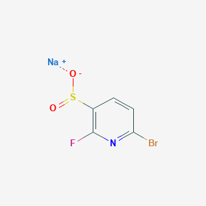 molecular formula C5H2BrFNNaO2S B13109849 Sodium 6-bromo-2-fluoropyridine-3-sulfinate 