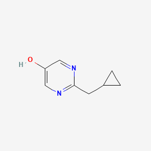 molecular formula C8H10N2O B13109859 2-(Cyclopropylmethyl)pyrimidin-5-ol 