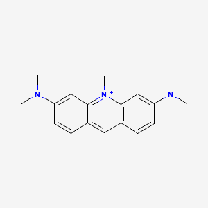 molecular formula C18H22N3+ B13109891 Acridinium, 3,6-bis(dimethylamino)-10-methyl- CAS No. 21629-01-6