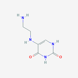 molecular formula C6H10N4O2 B13109896 5-((2-Aminoethyl)amino)pyrimidine-2,4(1H,3H)-dione 