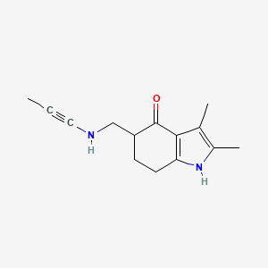 2,3-Dimethyl-5-((prop-1-yn-1-ylamino)methyl)-6,7-dihydro-1H-indol-4(5H)-one