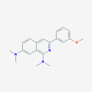 molecular formula C20H23N3O B13109948 3-(3-methoxyphenyl)-N1,N1,N7,N7-tetramethylisoquinoline-1,7-diamine 