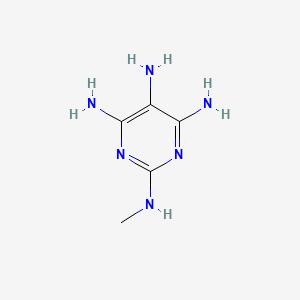 molecular formula C5H10N6 B13109953 N2-Methylpyrimidine-2,4,5,6-tetraamine 