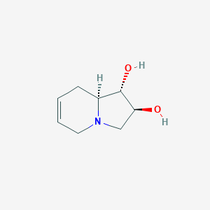 molecular formula C8H13NO2 B13109991 (1S,2S,8AS)-1,2,3,5,8,8a-hexahydroindolizine-1,2-diol 