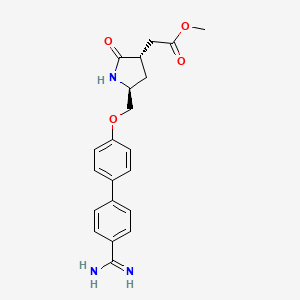 methyl 2-[(3S,5S)-5-[[4-(4-carbamimidoylphenyl)phenoxy]methyl]-2-oxopyrrolidin-3-yl]acetate