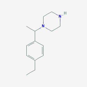 molecular formula C14H22N2 B13110035 1-(1-(4-Ethylphenyl)ethyl)piperazine 