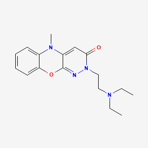 5H-Pyridazino(3,4-b)(1,4)benzoxazin-3-one, 2-(2-(diethylamino)ethyl)-5-methyl-