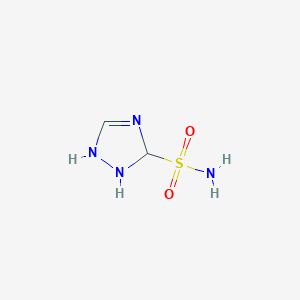 molecular formula C2H6N4O2S B13110044 2,3-Dihydro-1H-1,2,4-triazole-3-sulfonamide CAS No. 99552-33-7