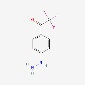 molecular formula C8H7F3N2O B13110049 2,2,2-Trifluoro-1-(4-hydrazinylphenyl)ethan-1-one CAS No. 350040-14-1