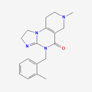 7-Methyl-4-(2-methylbenzyl)-1,2,6,7,8,9-hexahydroimidazo[1,2-a]pyrido[3,4-e]pyrimidin-5(4H)-one