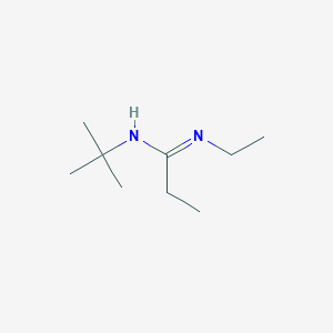 molecular formula C9H20N2 B13110087 N-(1,1-Dimethylethyl)-Ninvertedexclamationmarka-ethylpropanimidamide 