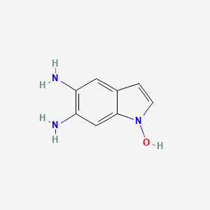 molecular formula C8H9N3O B13110091 5,6-Diamino-1H-indol-1-ol 