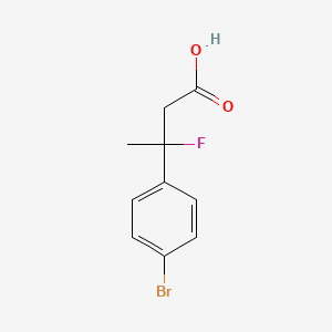 molecular formula C10H10BrFO2 B13110102 3-(4-Bromophenyl)-3-fluorobutanoicacid 