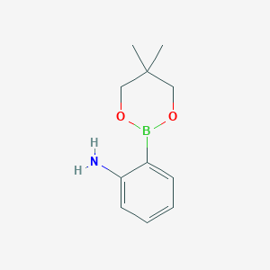 molecular formula C11H16BNO2 B13110110 2-(5,5-Dimethyl-1,3,2-dioxaborinan-2-yl)aniline 