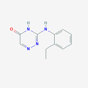 molecular formula C11H12N4O B13110122 3-((2-Ethylphenyl)amino)-1,2,4-triazin-5(2H)-one 