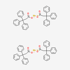 molecular formula C84H68O8Rh2 B13110127 Di-rhodium(II)tetrakis(3,3,3-triphenylpropionate) 