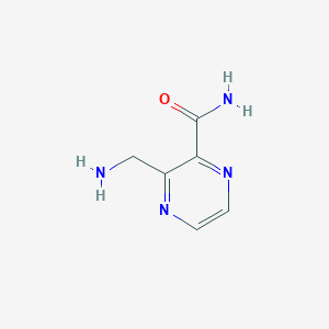 molecular formula C6H8N4O B13110136 3-(Aminomethyl)pyrazine-2-carboxamide CAS No. 98135-37-6