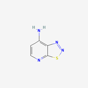 molecular formula C5H4N4S B13110137 [1,2,3]Thiadiazolo[5,4-b]pyridin-7-amine CAS No. 36258-87-4