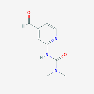 molecular formula C9H11N3O2 B13110147 3-(4-Formylpyridin-2-yl)-1,1-dimethylurea 