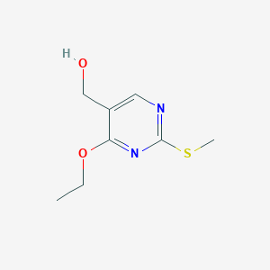 molecular formula C8H12N2O2S B13110155 (4-Ethoxy-2-(methylthio)pyrimidin-5-yl)methanol 