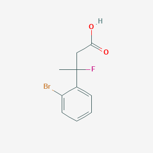 molecular formula C10H10BrFO2 B13110165 3-(2-Bromophenyl)-3-fluorobutanoicacid 