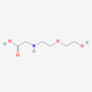 molecular formula C6H13NO4 B13110194 2-((2-(2-Hydroxyethoxy)ethyl)amino)acetic acid 