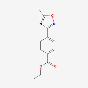 B1311024 Ethyl 4-(5-methyl-1,2,4-oxadiazol-3-yl)benzoate CAS No. 850375-01-8