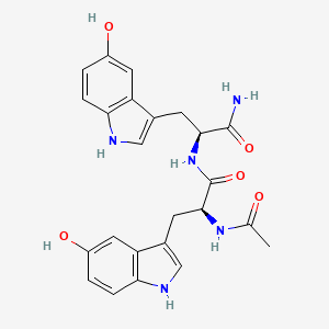 (S)-2-Acetamido-N-((S)-1-amino-3-(5-hydroxy-1H-indol-3-yl)-1-oxopropan-2-yl)-3-(5-hydroxy-1H-indol-3-yl)propanamide