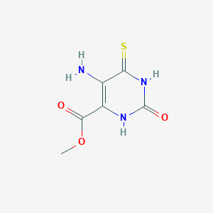 molecular formula C6H7N3O3S B13110270 Methyl 5-amino-2-oxo-6-thioxo-1,2,3,6-tetrahydropyrimidine-4-carboxylate 