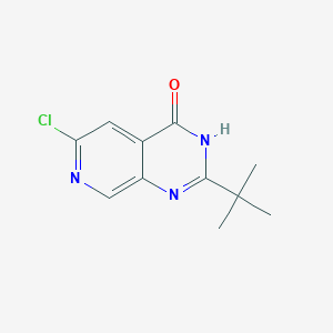 molecular formula C11H12ClN3O B13110305 2-(tert-Butyl)-6-chloropyrido[3,4-d]pyrimidin-4(3H)-one 